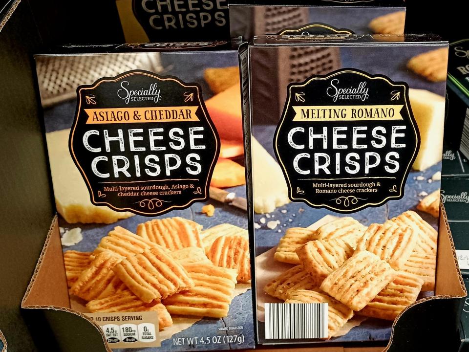 Specially Selected Asiago and cheddar-cheese crisps