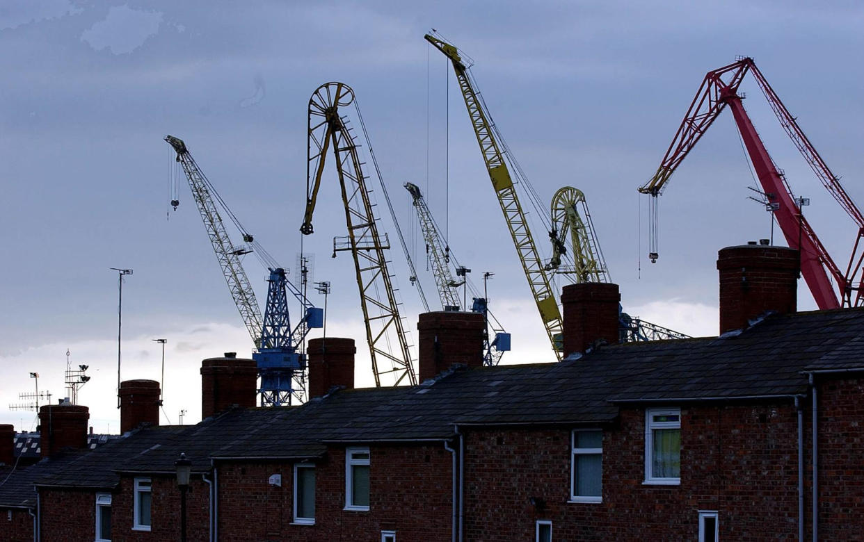 The skyline over the River Tyne in  Newcastle, after the announcement that Liverpool had beaten Newcastle to the title of European Capital of Culture leaving the city disappointed as it tries to move away from its old industrial image. 