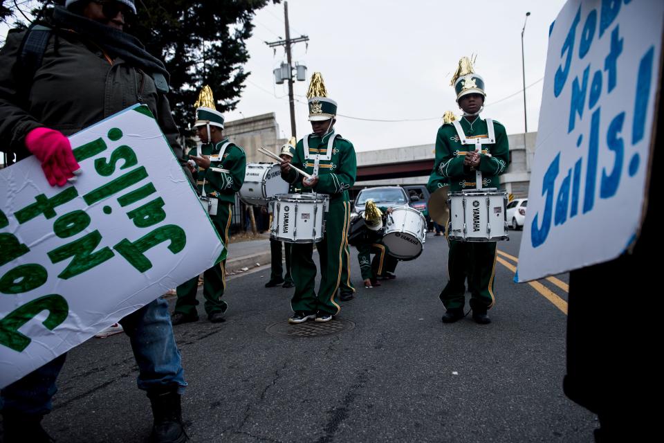 Activists hold Martin Luther King Jr. Day marches