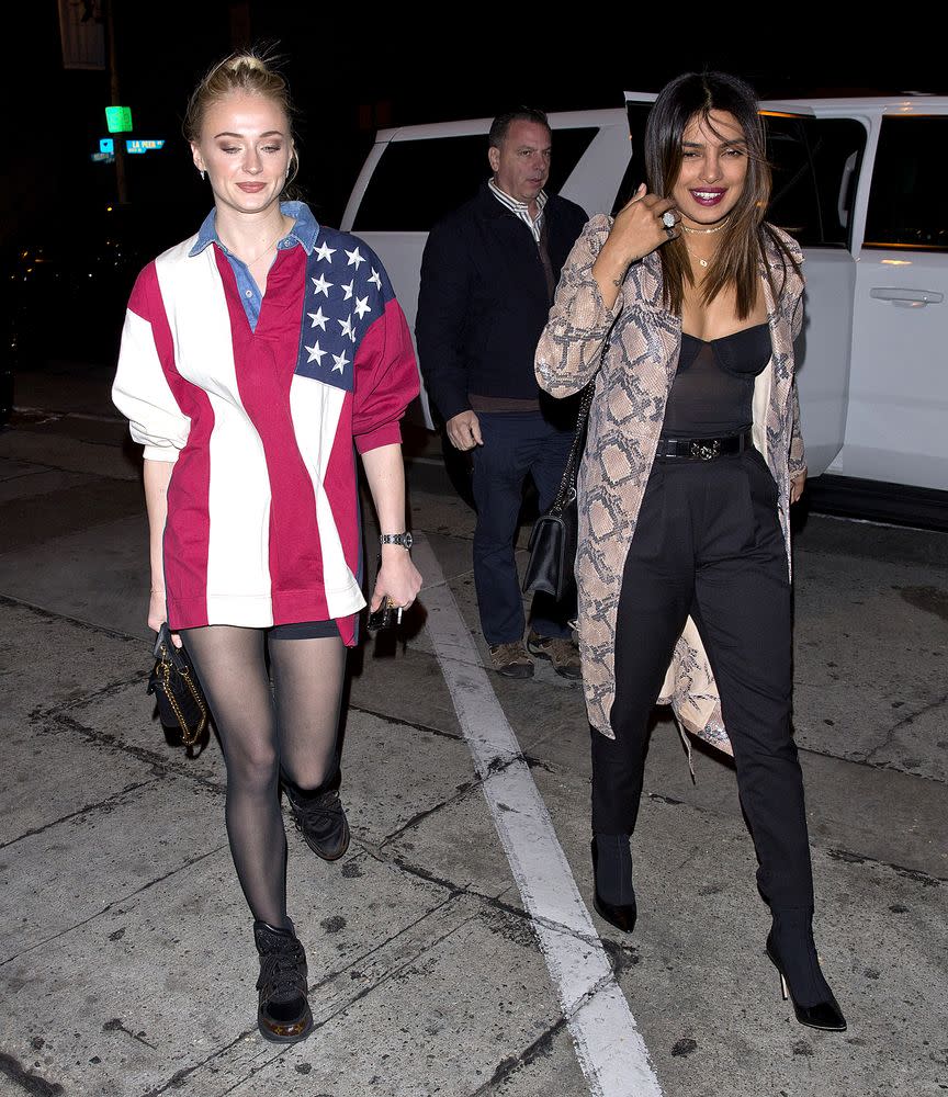 Priyanka Chopra and Sophie Turner Grab Dinner in L.A.