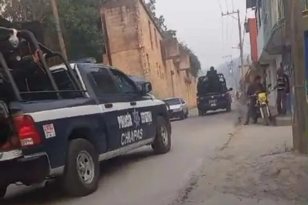 fuerzas de seguridad realizando patrullajes en tila, chiapas
