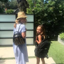 <p>Mother (Giada De Laurentiis) and daughter both rocked backpacks for the latter’s first day of fourth grade. “We are ready,” the celeb chef reported. (Photo: <a rel="nofollow noopener" href="https://www.instagram.com/p/BYtIH0LHXxU/?hl=en&taken-by=giadadelaurentiis" target="_blank" data-ylk="slk:Giada DeLaurentiis via Instagram;elm:context_link;itc:0;sec:content-canvas" class="link ">Giada DeLaurentiis via Instagram</a>) </p>