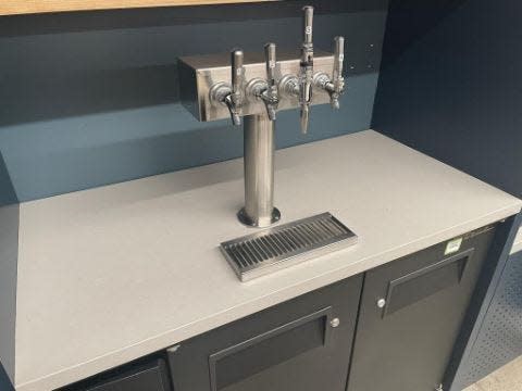 A beer tap being sold from Twitter's HQ