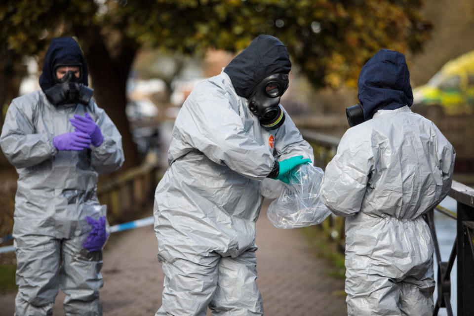 More than 100 military personnel are deployed to Salisbury to help with the investigation and clean-up. (Getty)