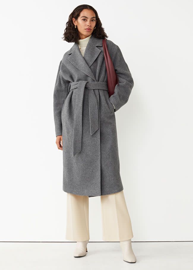 17) Voluminous Belted Wool Coat