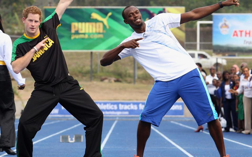  Prince Harry Tours Jamaica To Mark Queen Elizabeth II's Diamond Jubilee Usain Bolt - Chris Jackson/Getty Images