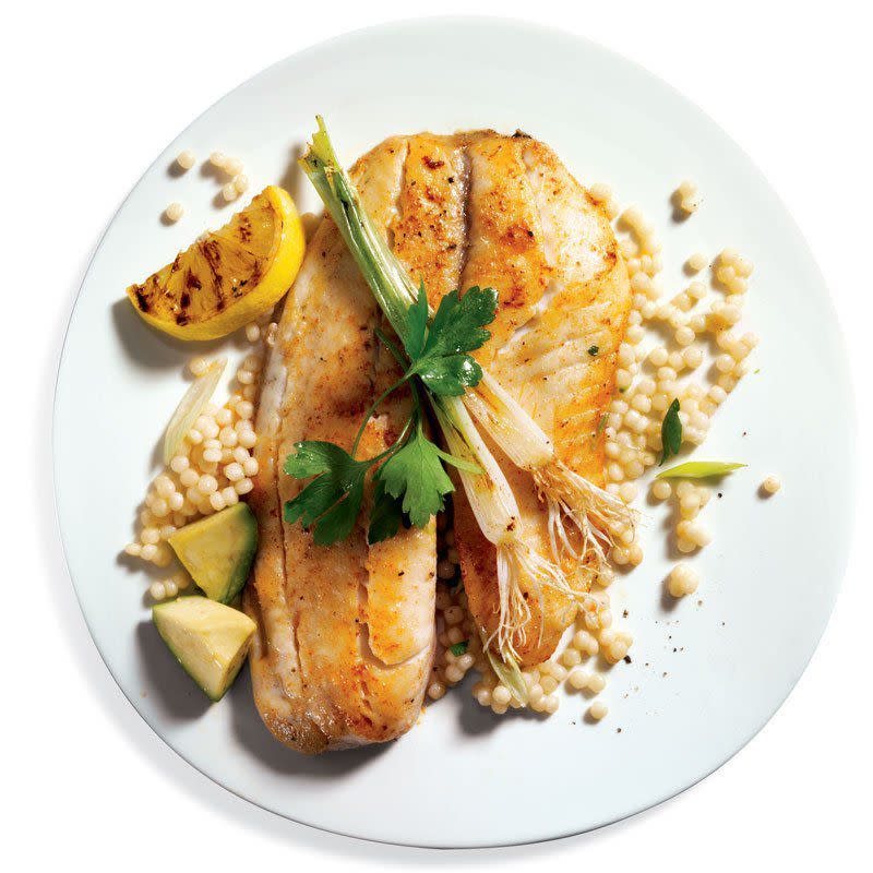 Grilled Tilapia with Couscous and Avocado