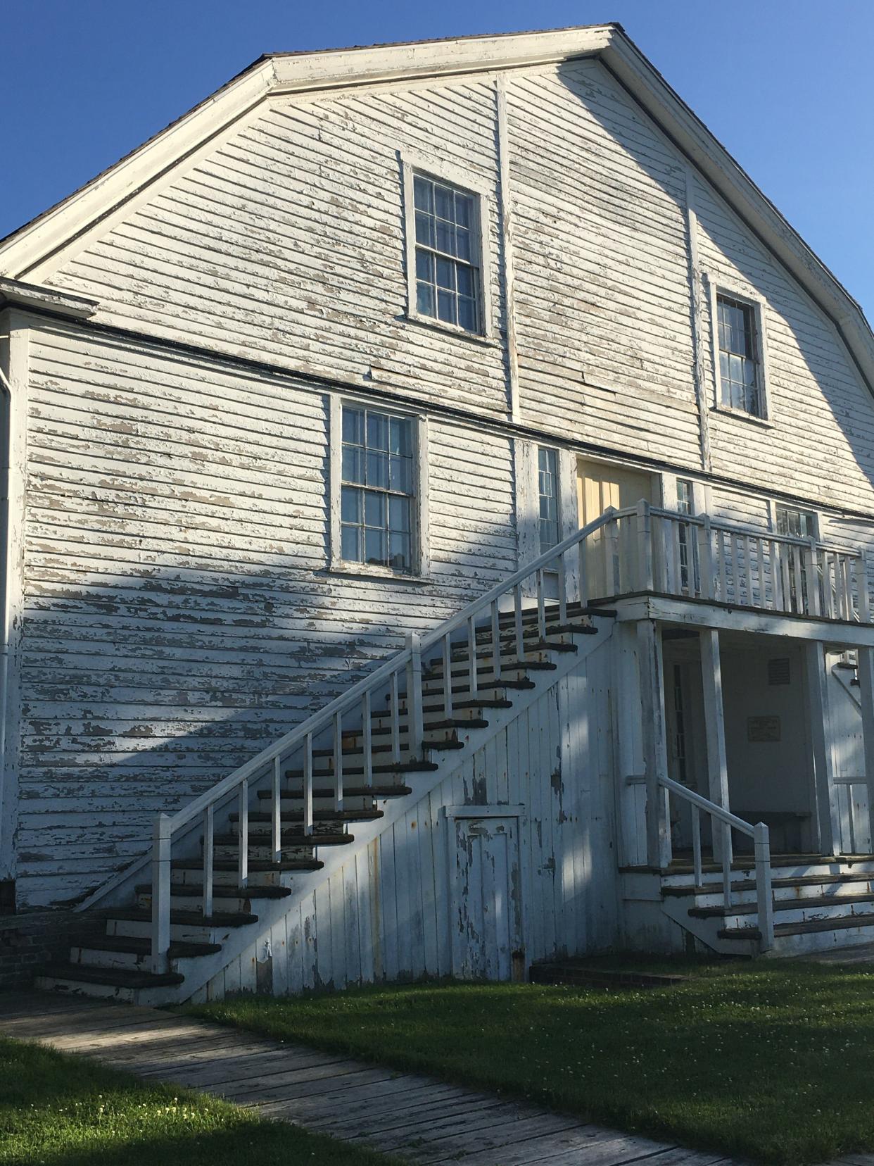 The Colony Church in Bishop Hill, built by Swedish immigrants. A resident is trying to call attention to dilapidated state-owned buildings in the historic village.