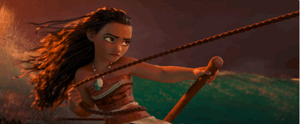 Disney's new heroine takes to the waves in 'Moana' (Credit: Disney)