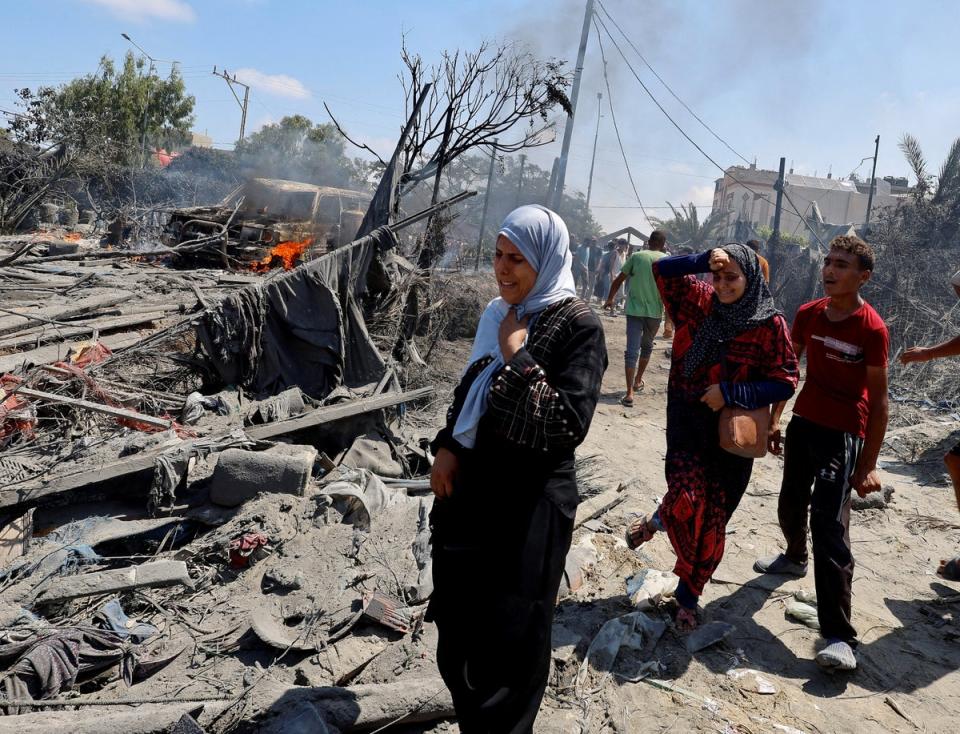 The Red Cross says up to 6,400 Palestinians are  still missing and are feared to be trapped under debris or held in Israeli detention (Reuters)