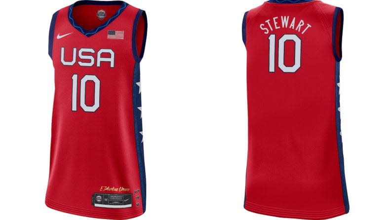 Look court-ready with this bold Team USA jersey.