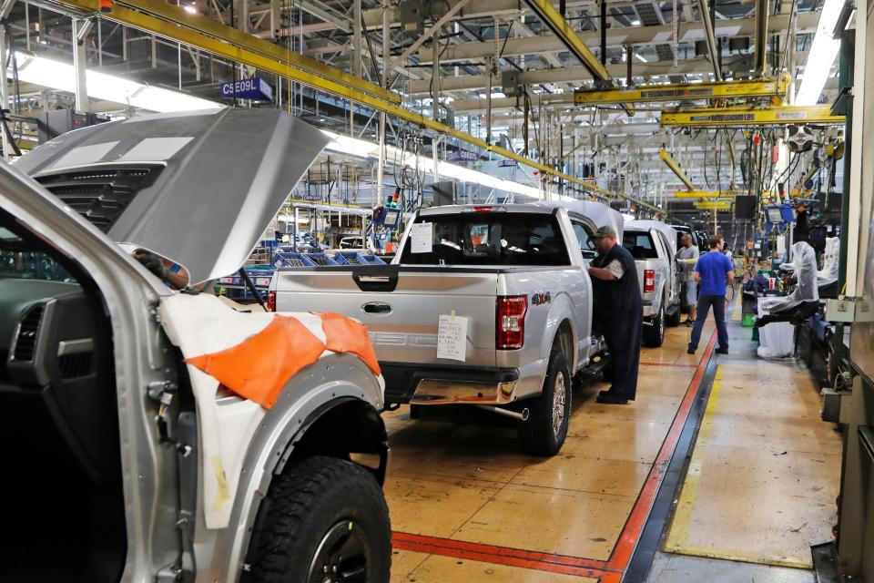 F-150 assembly line.