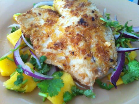 Cilantro & mango tilapia