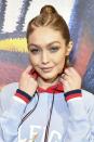 <p>We're feeling major space movie villain meets Sporty Spice vibes with Gigi's French plait power pony.</p>