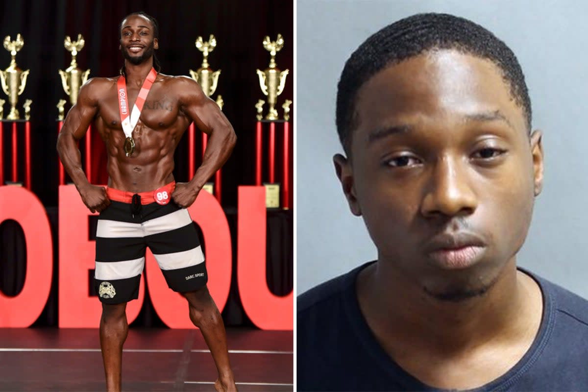 Bodybuilder Jesse Tubbs (L)  was kil in April, and Adrian Gordon Jr (R) has been arrested and charged his murder  (Toronto Police)