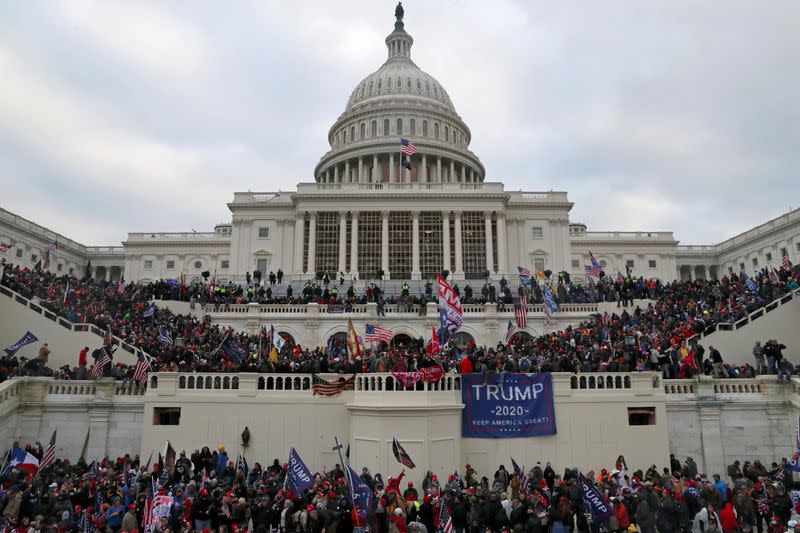 The U.S. Capitol Building is stormed by a pro-Trump mob on January 6, 2021