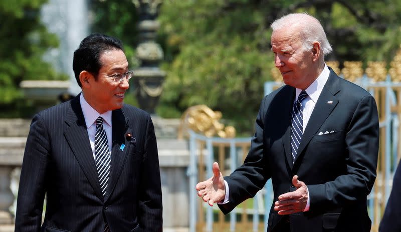 Japanese PM Kishida meets U.S. President Biden, in Tokyo