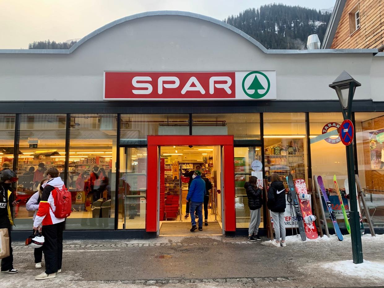 Spar grocery store.