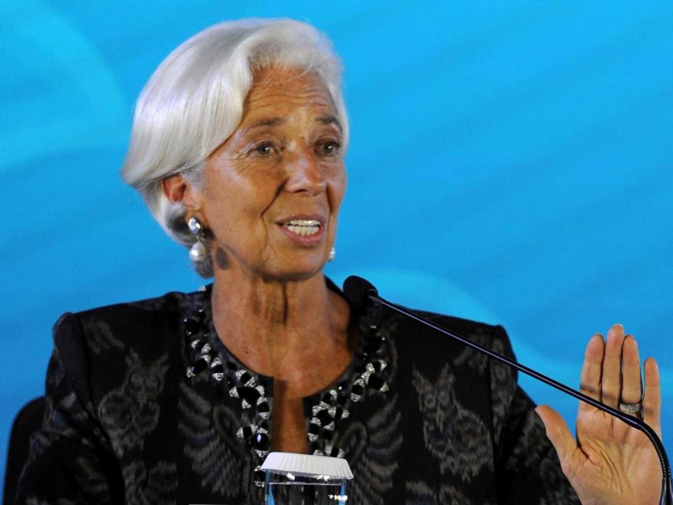 Christine Lagarde has said she is ‘horrified’ by the disappearance of Jamal Khashoggi (AFP/Getty Images)