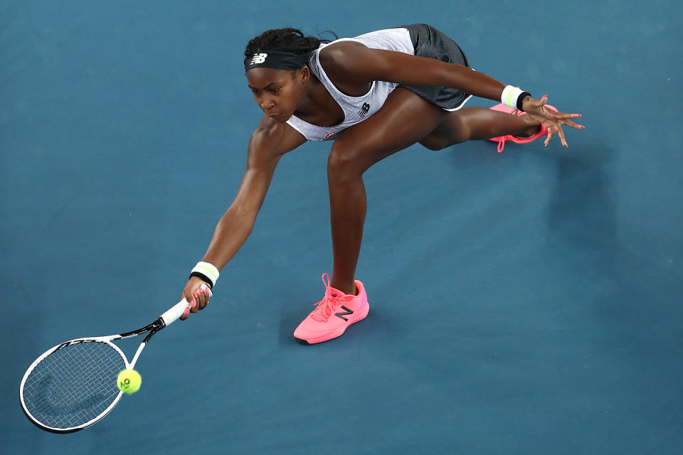 Coco Gauff ha superato Venus per 7-6, 6-3 al 1° turno degli Australian Open. "Questa volta ero decisamente più fiducioso - ha detto la la giovane tennista americana - la folla non mi ha spaventato tanto quanto l'ultima volta." (Photo by Cameron Spencer/Getty Images)