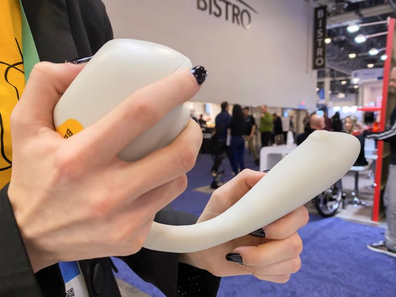 The Ose dual stimulation device by Lora DiCarlo is seen at the Consumer Electronics Show (CES) in Las Vegas