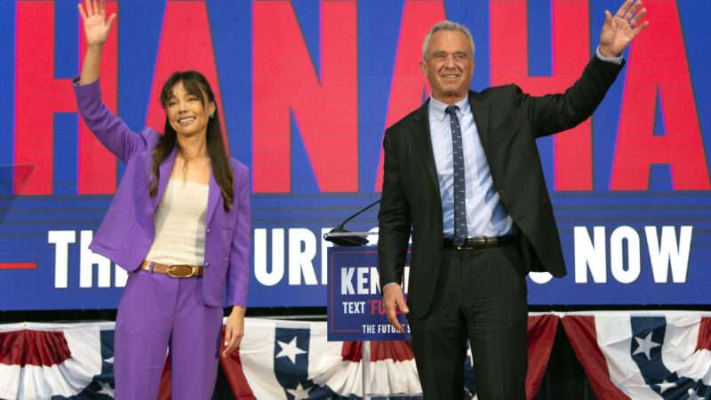 Independent presidential candidate Robert F. Kennedy Jr. pictured with his running mate, attorney Nicole Shanahan