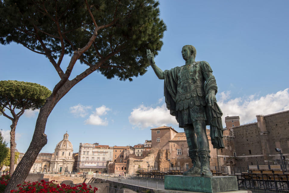 A statue of Julius Caesar in Rome, Italy. Source: Getty Images