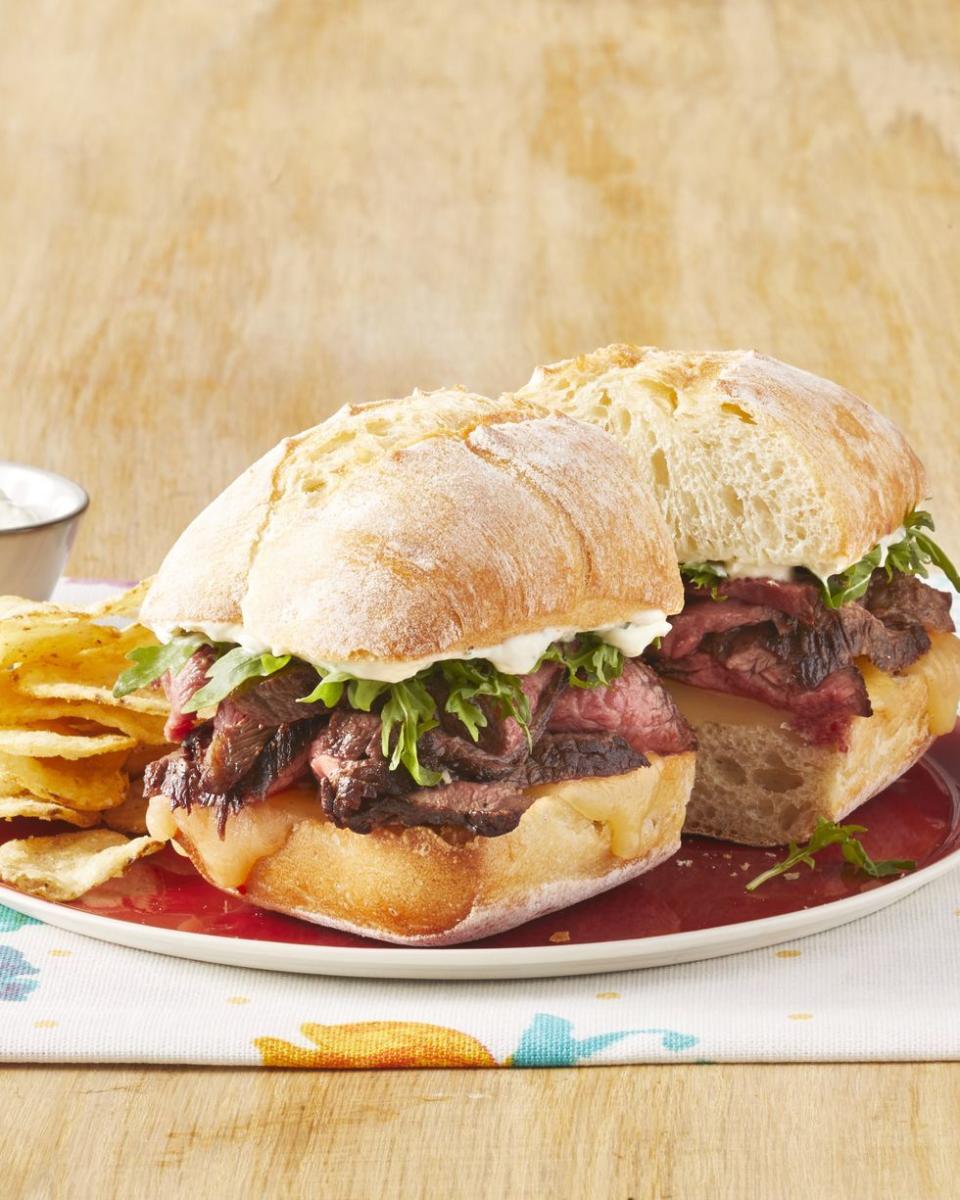 Steak Sandwiches With Wasabi Cream Sauce