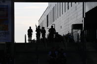 Armed police at Field's shopping center after a shooting, in Copenhagen, Denmark, Sunday, July 3, 2022. Danish police say several people have been shot at a Copenhagen shopping mall. Copenhagen police said that one person has been arrested in connection with the shooting at the Field’s shopping mall on Sunday. Police tweeted that “several people have been hit” but gave no other details. (Claus Bech/Ritzau Scanpix via AP)