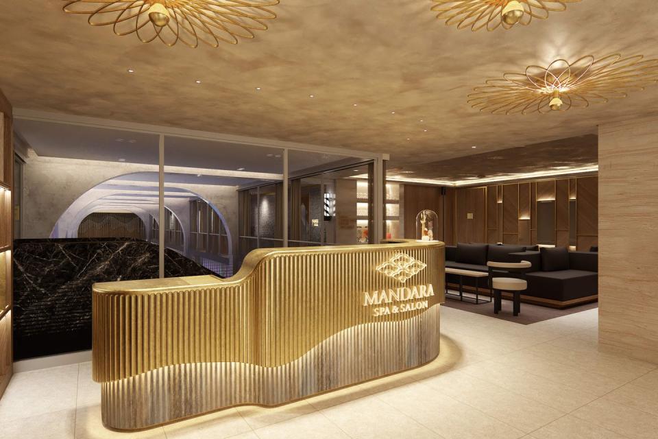 the entrance to the mandara spa on norwegian viva 