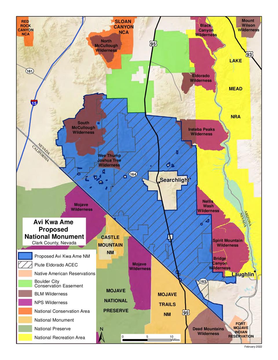 Map of Spirit Mountain National Monument