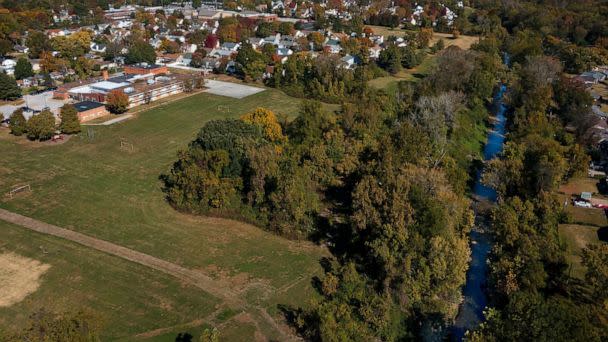 PHOTO: Jana Elementary School, left, which is in the Hazelwood School District, is seen on Oct. 17, 2022, in Florissant, Mo. (David Carson/St. Louis Post-Dispatch via AP)