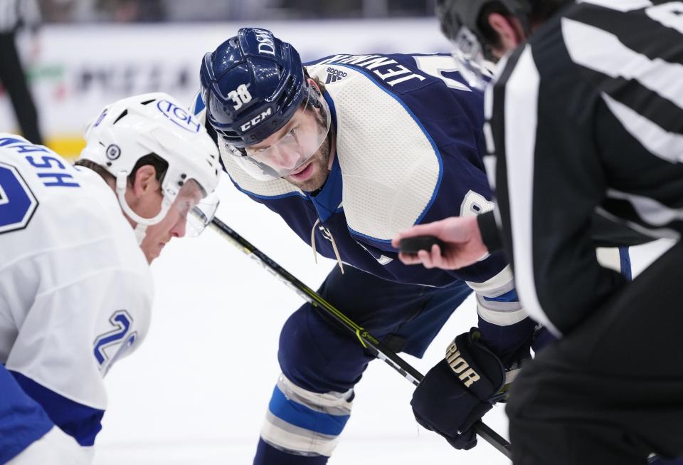 Boone Jenner will the first Blue Jackets player given a chance to center the top line with Johnny Gaudreau and Patrik Laine this season.