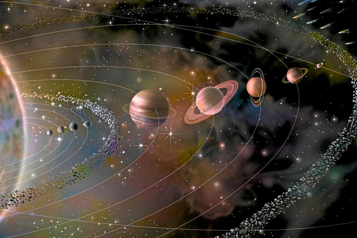 Le système solaire compte officiellement huit planètes mais, selon les travaux de chercheurs japonais, une neuvième pourrait bien se cacher bien au-delà de l'orbite de Neptune.   - Credit:JACOPIN / BSIP / BSIP via AFP