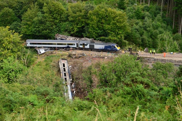 Train derailed at Stonehaven