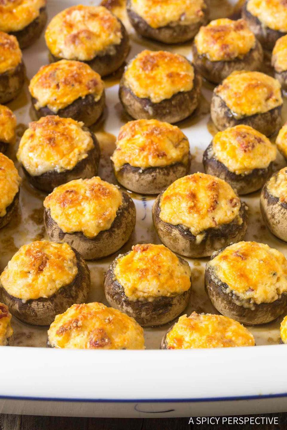 20) Cheese Stuffed Mushrooms