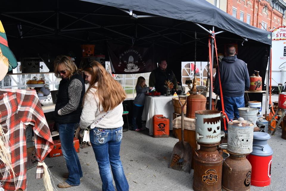 Dugan's Reclaimed Rust LLC, was one of the vendors at the Oak Harbor Apple Festival. Logan Risch, owner, just started he business last year.