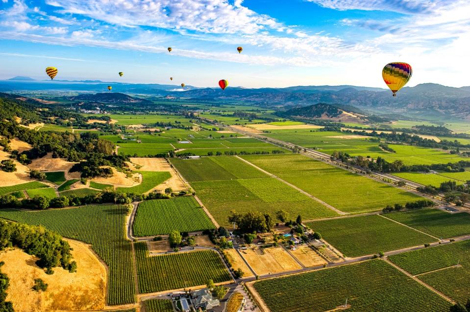 California’s wine country is famous for its train through the valley (Getty Images)