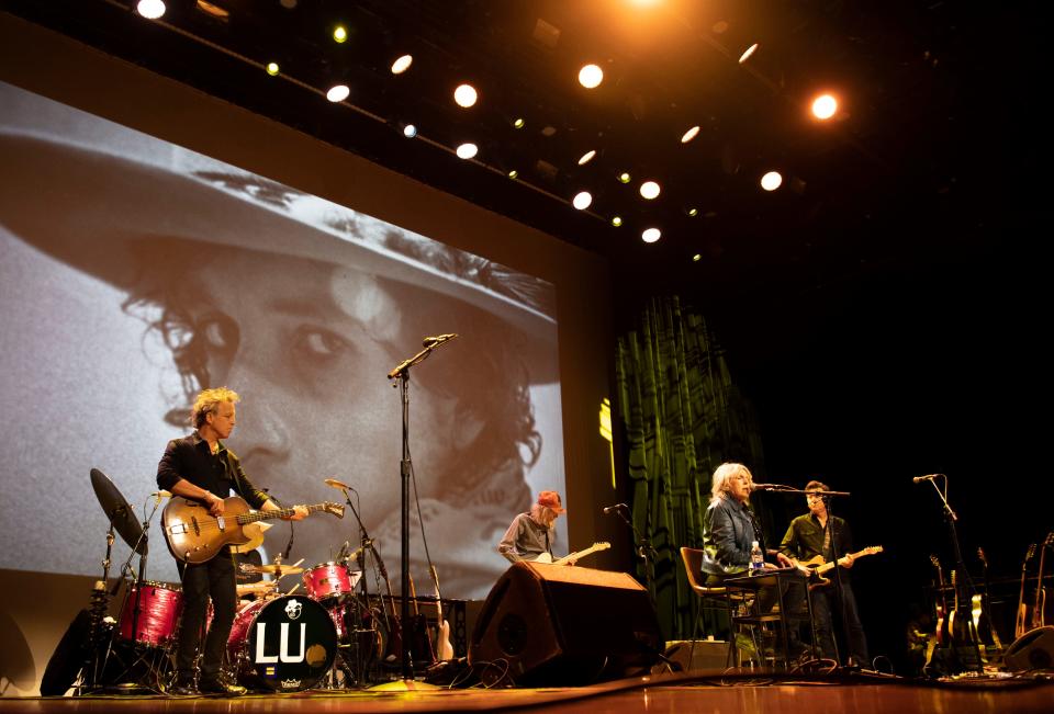 Lucinda Williams performs at Ryman Auditorium in Nashville , Tenn., Saturday, Oct. 7, 2023.