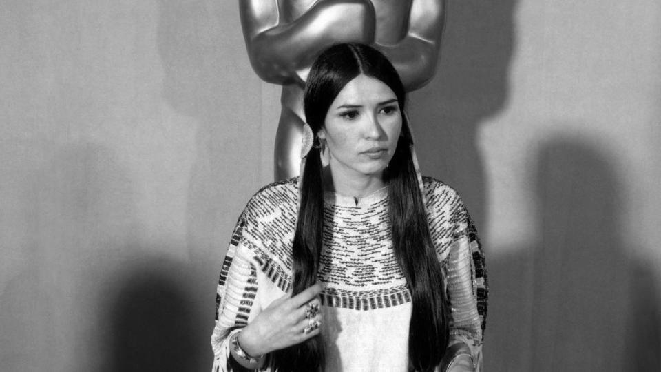 Sacheen Littlefeather at the 1973 Oscars.