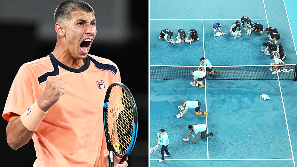 Alexei Popyrin, pictured here after the Australian Open was rocked by chaos.