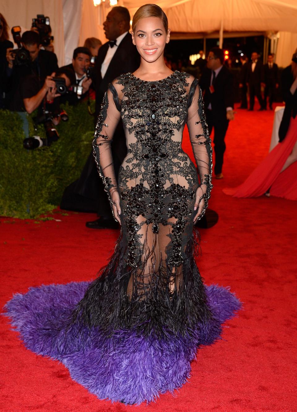 Beyonce Knowles attends the "Schiaparelli And Prada: Impossible Conversations" Costume Institute Gala at the Metropolitan Museum of Art on May 7, 2012 in New York City