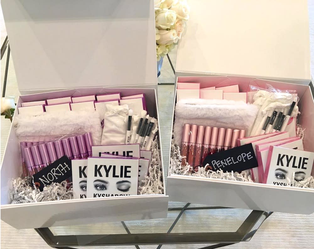 Kylie’s custom Kylie Cosmetics gifts to Penelope Disick and North West is the cutest thing ever