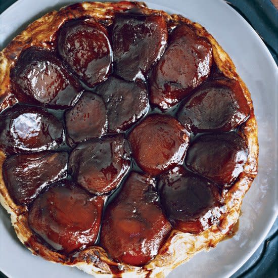 Pear Tarte Tatin with Red-Wine Caramel