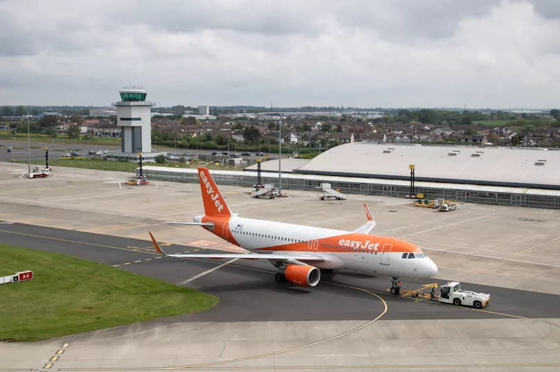 An easyJet aircraft at Southend Airport