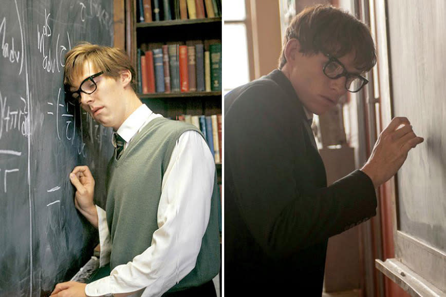 Other version: <i>Hawking</i>. Oscar-rival Benedict Cumberbatch beat Eddie Redmayne to playing Professor Stephen Hawking by a decade. He played the physics genius in 2004 for the made-for-TV BBC Two film <i>Hawking</i> earning a BAFTA TV nomination in the process.