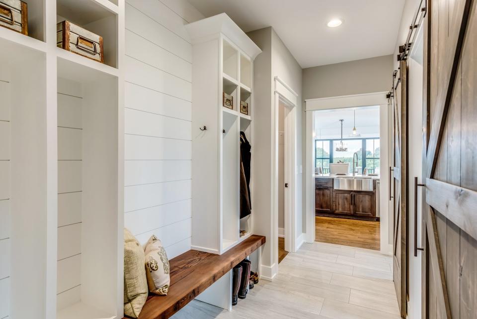 Entryway with Storage Cubbies and Sink