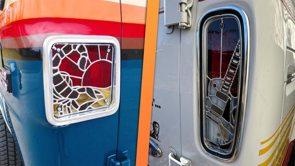 Stained Glass Taillights on Old Vans and Trucks Are Real Automotive Art photo