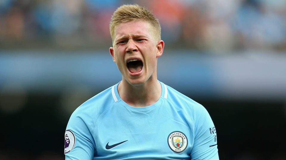 Kevin de Bruyne has been directly involved in seven of Manchester City’s 32 goals this season