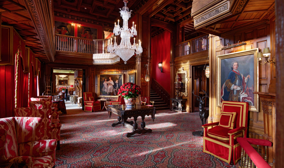 <p><span>Sumptuous red velvet, dark wood furnishings and glittering chandeliers will welcome you at <a rel="nofollow noopener" href="https://www.ashfordcastle.com/" target="_blank" data-ylk="slk:this 5* hotel;elm:context_link;itc:0;sec:content-canvas" class="link ">this 5* hotel</a>, set on Ireland’s picturesque west coast. The castle dates back to 1228, and has 82 guest rooms and a cottage, as well as a spa, cinema wine cellar and billiards room. Doubles from £403 per night. [Photo: Ashford Castle]</span> </p>